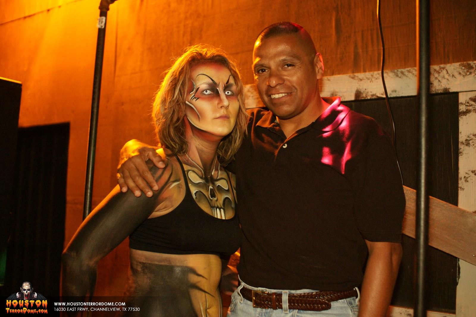 Zombie dancer and supporter at our haunted house.