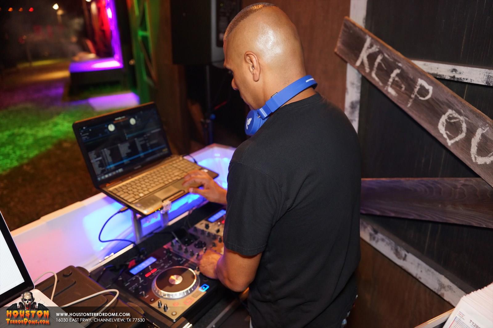 DJ working the music