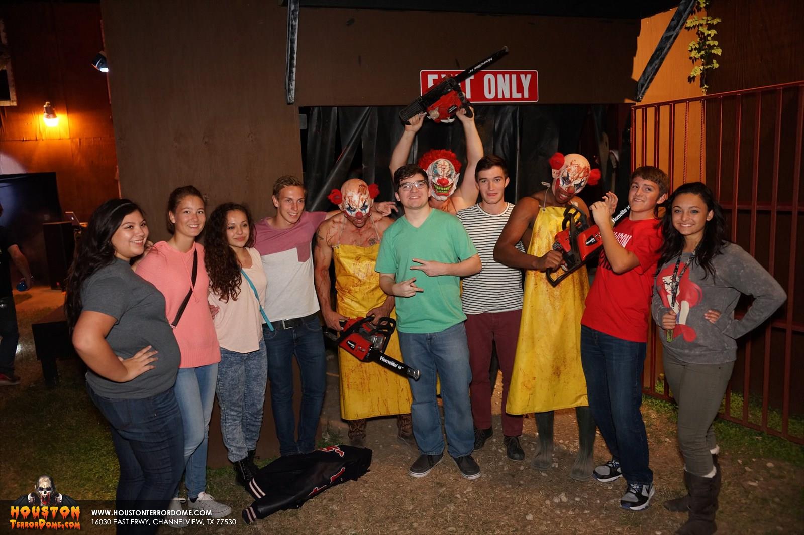 Group photo at the haunted house. 