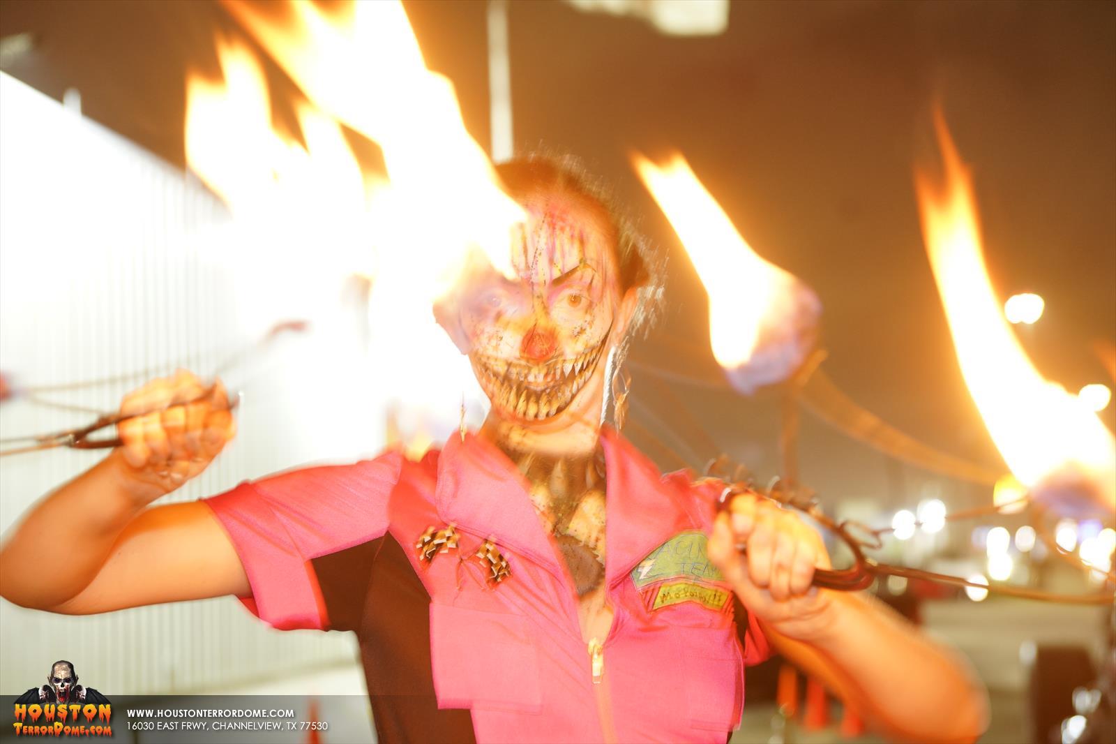 NHRA racers and fire dancer Night
