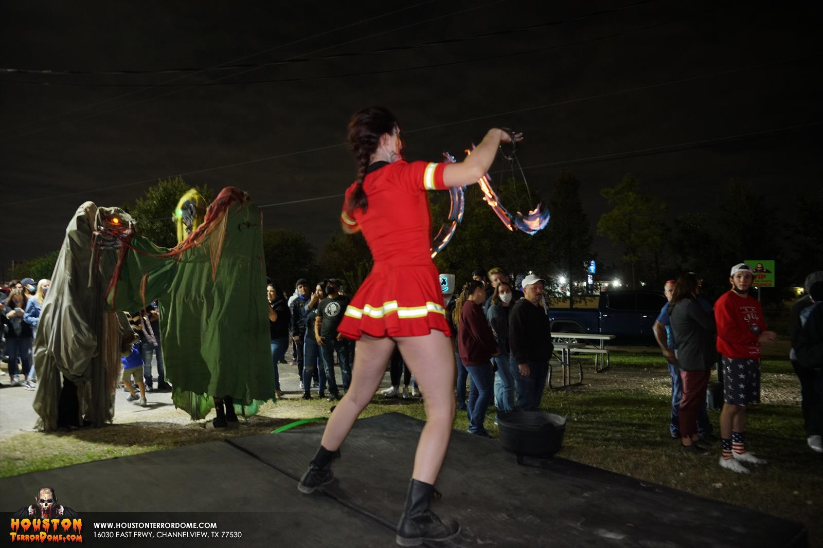 October 2020 4th Saturday, Fire Dancer, Zombie Dancers
