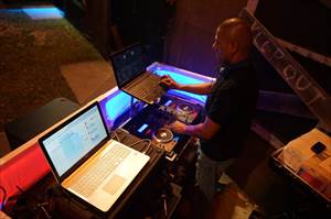 DJ doing sound checks before Opening