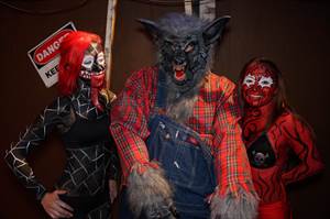 Crazy wolf and zombie girls.